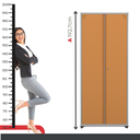 Ver imagem 6 de Armário de Aço 2 Portas 4 Prateleiras com Chave AP409SL Cinza