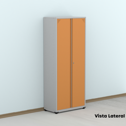 Armário de Aço 2 Portas 4 Prateleiras com Chave AP409SL Cinza - 17
