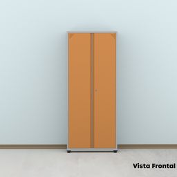 Armário de Aço 2 Portas 4 Prateleiras com Chave AP409SL Cinza - 15