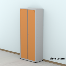 Armário de Aço 2 Portas 4 Prateleiras com Chave AP409SL Cinza - 16