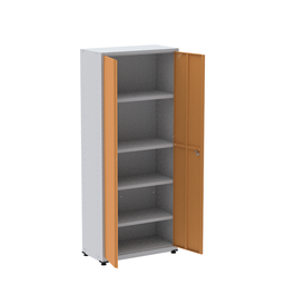 Armário de Aço 2 Portas 4 Prateleiras com Chave AP409SL Cinza - 3