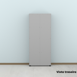 Armário de Aço 2 Portas 4 Prateleiras com Chave AP409SL Cinza - 18