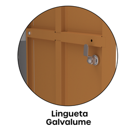 Armário de Aço 2 Portas 4 Prateleiras com Chave AP409SL Cinza - 11