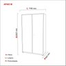 Armário de Aço 2 Portas 4 Prateleiras com Chave AP403SL - 4