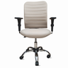 Cadeira Escritório Ergonômica Bege Nr17 Office Executiva Giratória Confortável Esteirinha Rodinha - 1