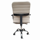Ver imagem 4 de Cadeira Escritório Ergonômica Bege Nr17 Office Executiva Giratória Confortável Esteirinha Rodinha