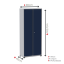 Ver imagem 5 de Armário para Escritório 2 Portas com Chave Aço 4 Prateleiras 