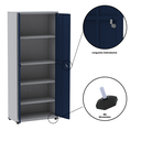 Ver mais imagens de Armário para Escritório 2 Portas com Chave Aço 4 Prateleiras 