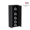 Ver imagem 7 de Armário de Aço 2 Portas 4 Prateleiras com Chave AP409SL Preto