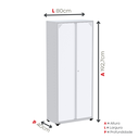 Ver imagem 5 de Armário para Escritório 2 Portas com Chave Aço 4 Prateleiras 