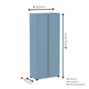 Ver imagem 5 de Armário de Aço 2 Portas 4 Prateleiras com Chave AP409SL