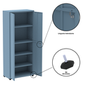 Ver mais imagens de Armário de Aço 2 Portas 4 Prateleiras com Chave AP409SL