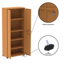 Ver mais imagens de Armário de Aço 2 Portas 4 Prateleiras com Chave AP409SL