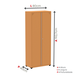Armário 2 Portas Aço 4 Prateleiras AP409SL  - 5