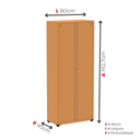 Ver imagem 5 de Armário de Aço 2 Portas 4 Prateleiras com Chave AP409SL Laranja