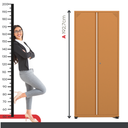 Ver imagem 6 de Armário de Aço 2 Portas 4 Prateleiras com Chave AP409SL Laranja