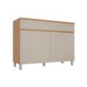 Ver imagem 1 de Balcão Cozinha Nesher Realeza C/ 2 Portas 2gavs 120cm Carvalho/greice