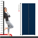 Ver imagem 6 de Armário para Escritório 2 Portas com Chave Aço 4 Prateleiras Azul