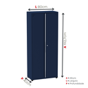 Ver imagem 5 de Armário para Escritório 2 Portas com Chave Aço 4 Prateleiras 