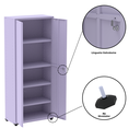 Ver mais imagens de Armário para Escritório 2 Portas com Chave Aço 4 Prateleiras Roxo