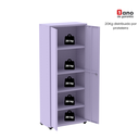 Ver imagem 7 de Armário para Escritório 2 Portas com Chave Aço 4 Prateleiras Roxo