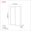 Ver imagem 6 de Armário de Aço 2 Portas 4 Prateleiras com Chave AP403SL Preto