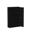Ver imagem 3 de Armário de Aço 2 Portas 4 Prateleiras com Chave AP403SL Preto