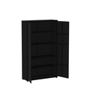 Ver imagem 4 de Armário de Aço 2 Portas 4 Prateleiras com Chave AP403SL Preto