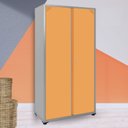 Ver imagem 3 de Armário de Aço 2 Portas 4 Prateleiras com Chave AP403SL Laranja