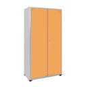 Ver imagem 1 de Armário de Aço 2 Portas 4 Prateleiras com Chave AP403SL Laranja