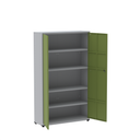 Ver imagem 4 de Armário de Aço 2 Portas 4 Prateleiras com Chave AP403SL Verde