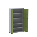 Ver imagem 4 de Armário de Aço 2 Portas 4 Prateleiras com Chave AP403SL Verde