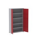 Ver imagem 4 de Armário de Aço 2 Portas 4 Prateleiras com Chave AP403SL Vermelho