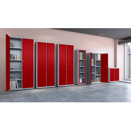 Armário de Aço 2 Portas 4 Prateleiras com Chave AP403SL - 6