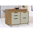 Ver imagem 3 de Balcão Ilha Cozinha Gourmet Imperatriz C/ 1 Porta e 4 Gavetas 120cm Freijo/off White - Nesher