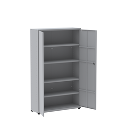 Armário 2 Portas com Chave 4 Prateleiras AP403SL Aço  - 4