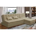 Ver imagem 1 de Sofá Cama 1 e 2 Lugares Natalia Suede Bege Madelina Decor