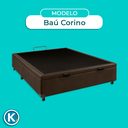 Ver imagem 5 de Cama Box Bau Viuvo Blindado Nature Marrom 128x188