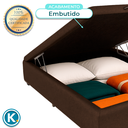 Ver imagem 3 de Cama Box Bau Viuvo Blindado Nature Marrom 128x188