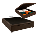 Ver imagem 1 de Cama Box Bau Viuvo Blindado Nature Marrom 128x188
