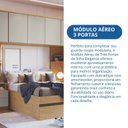 Ver imagem 5 de Módulo Aéreo para Quarto 3 Portas Elegance Cinza/Angelin|Niquel