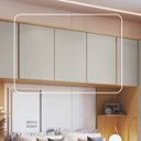 Ver imagem 6 de Módulo Aéreo para Quarto 3 Portas Elegance Cinza/Angelin|Niquel