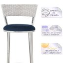 Ver imagem 3 de Banqueta Bistro para Bar, Cozinha, Balcão em Alumínio e Fibra Tc Zanutto 5 Unidades Marmore