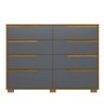 Comoda Georgia Quarto com 8 Gavetas Freijo/cinza - 1