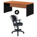 Ver imagem 1 de Kit Mesa 1,50X0,60 + Cadeira Ergonômica Back System c/ Braço Regulável - Workstart - 22478