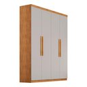 Ver imagem 1 de Guarda-Roupa Solteiro 100% MDF 4 Portas e 2 Gavetas Multimóveis CR35504 Madeirado/Off White