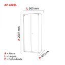 Ver imagem 4 de Armário para Escritório 2 Portas 4 Prateleiras Aço AP402SL