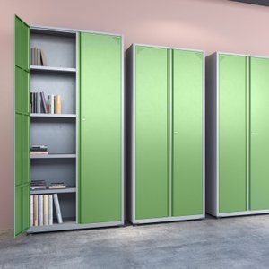 Armário de Aço 2 Portas 4 Prateleiras com Chave AP402SL