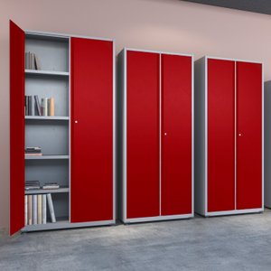 Armário para Escritório 2 Portas 4 Prateleiras Aço AP402SL 