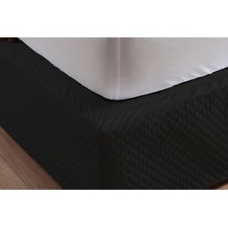 Capa Protetora para Cama Box Casal Queen Saia Box Preta - 2